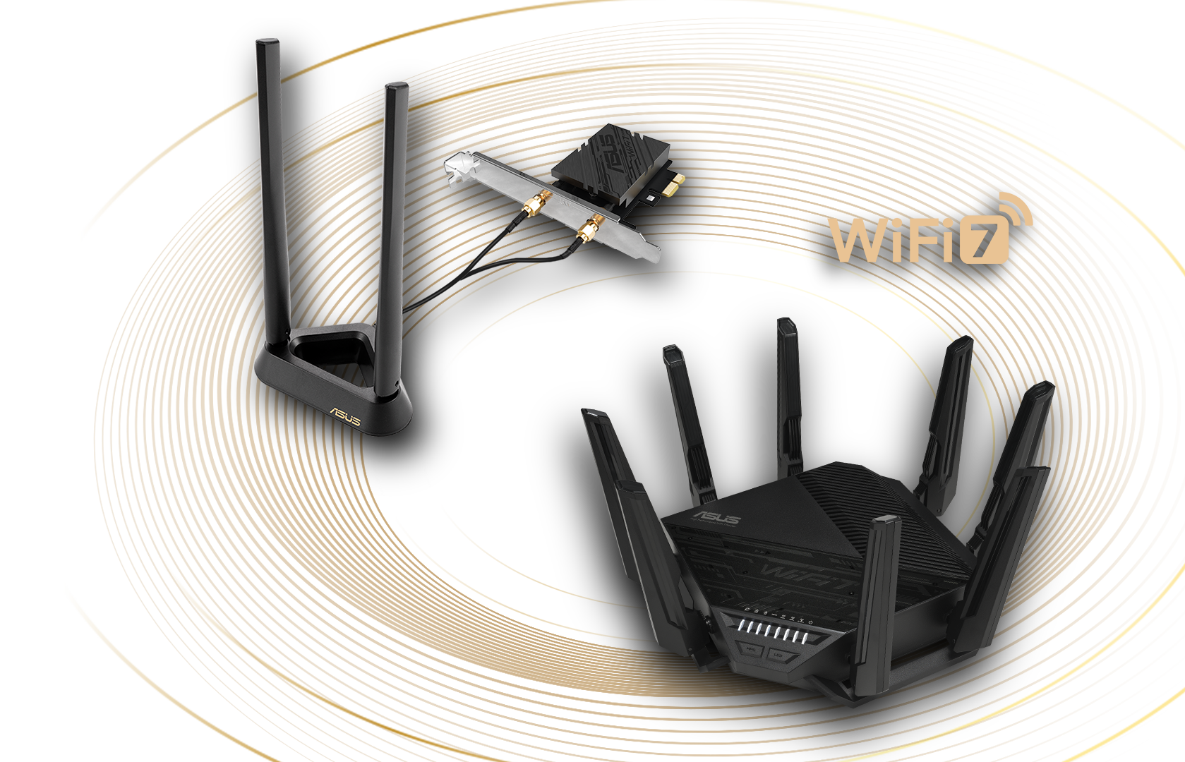 ASUS BE6500 Tri Band PCI-E WiFi 7 (802.11be), Bluetooth 5.4, WPA3